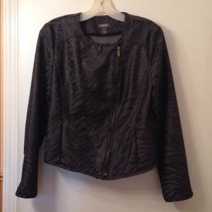 Kenneth Cole Reaction zebra striped crop jacket